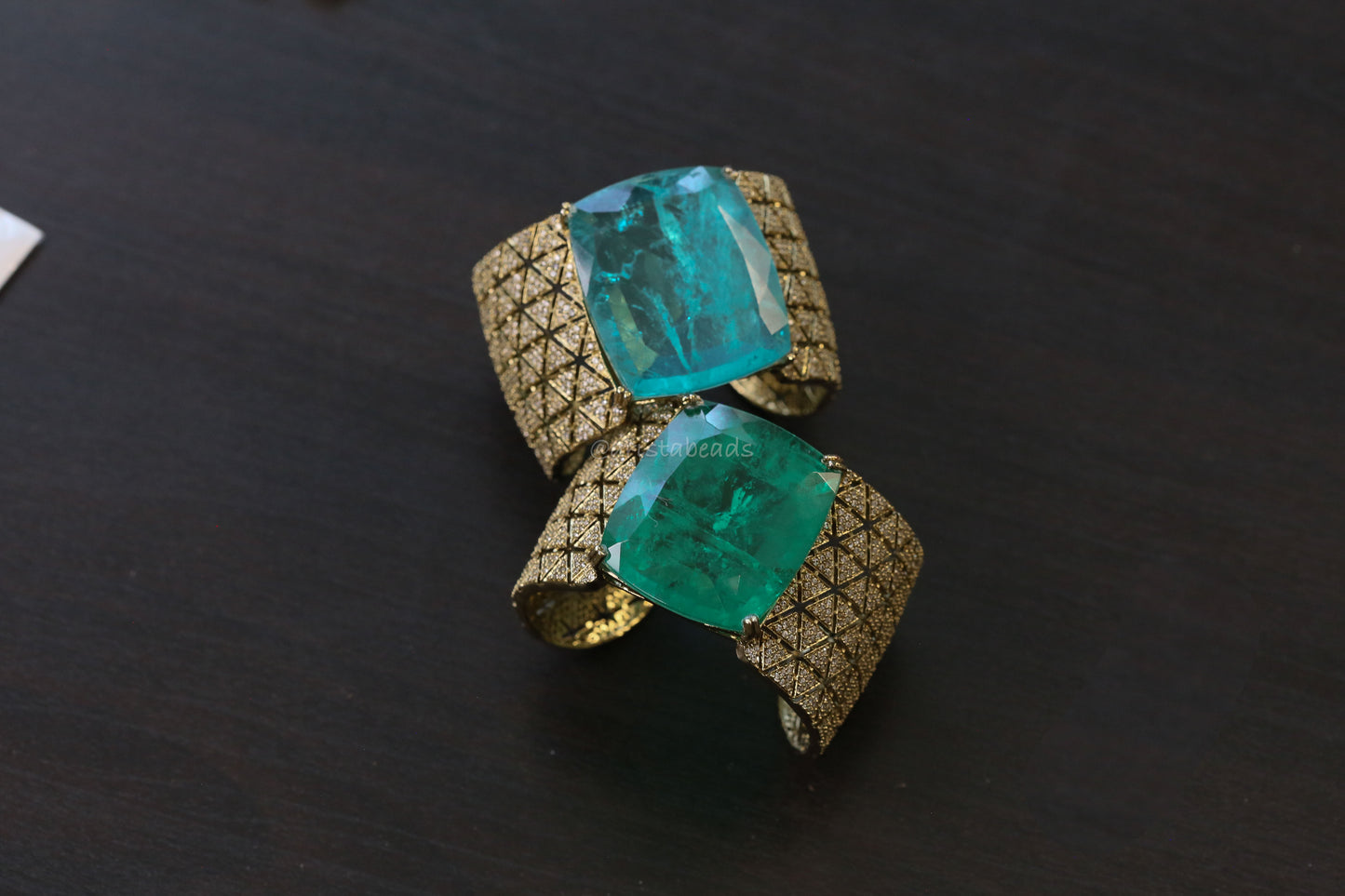 Antique Mehndi Polish Doublet Cuffs (B101-23)