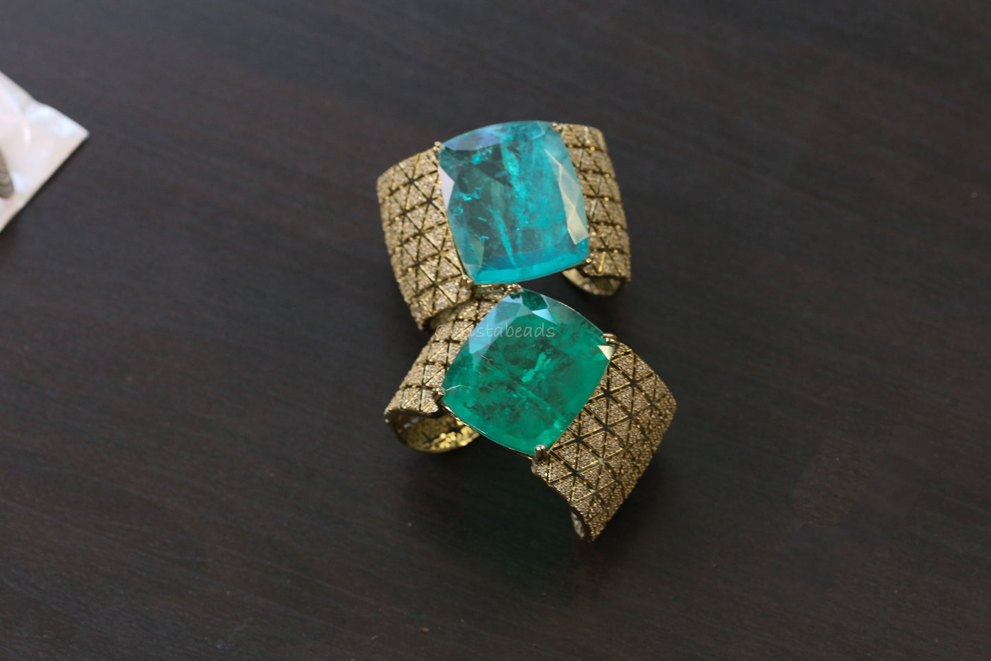 Antique Mehndi Polish Doublet Cuffs (B101-23)