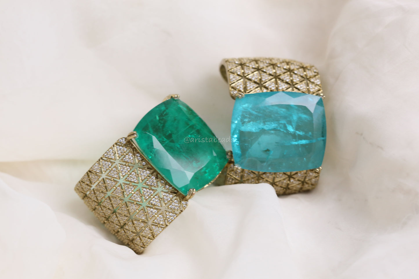 Antique Mehndi Polish Doublet Cuffs (B101-23)
