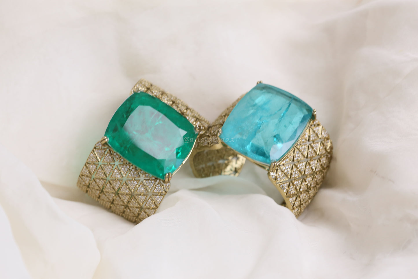 Antique Mehndi Polish Doublet Cuffs (B101-23)