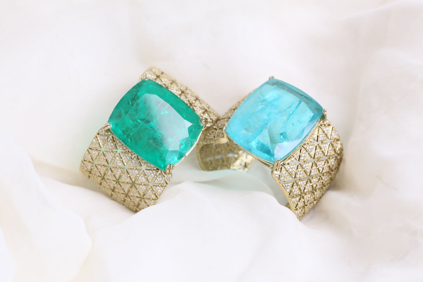 Antique Mehndi Polish Doublet Cuffs (B101-23)