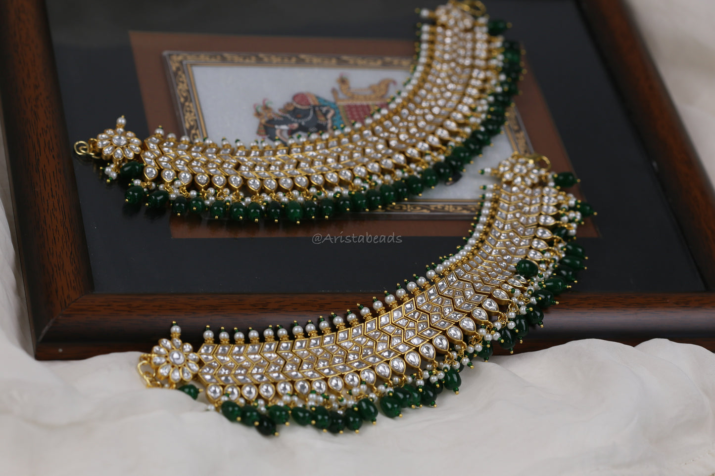 Handmade Kundan Jadau Anklets (ABJ-A111)