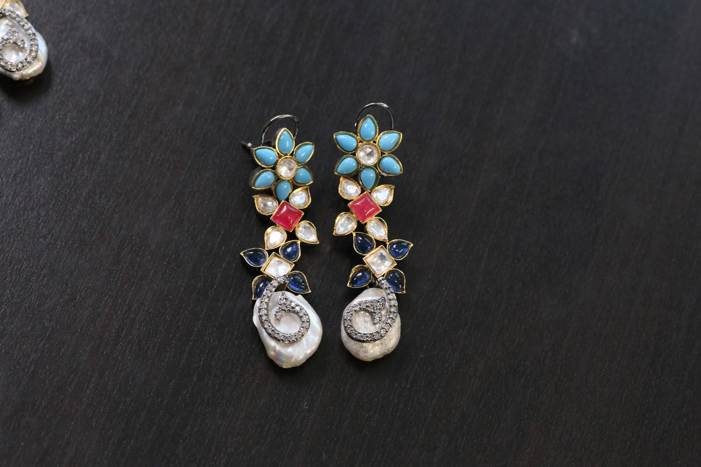 Tara Barouque Pearl Victorian Earrings (101-89)