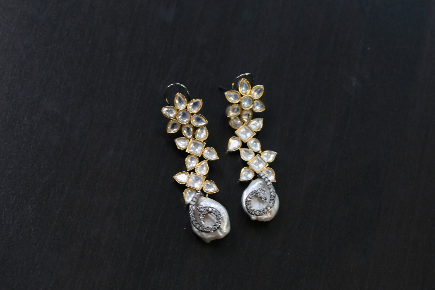 Tara Barouque Pearl Victorian Earrings (101-89)