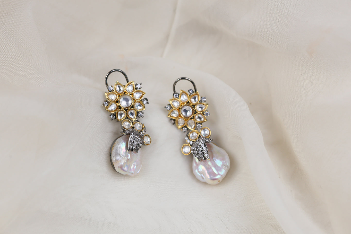 Tara Barouque Pearl Victorian Earrings (101-90)