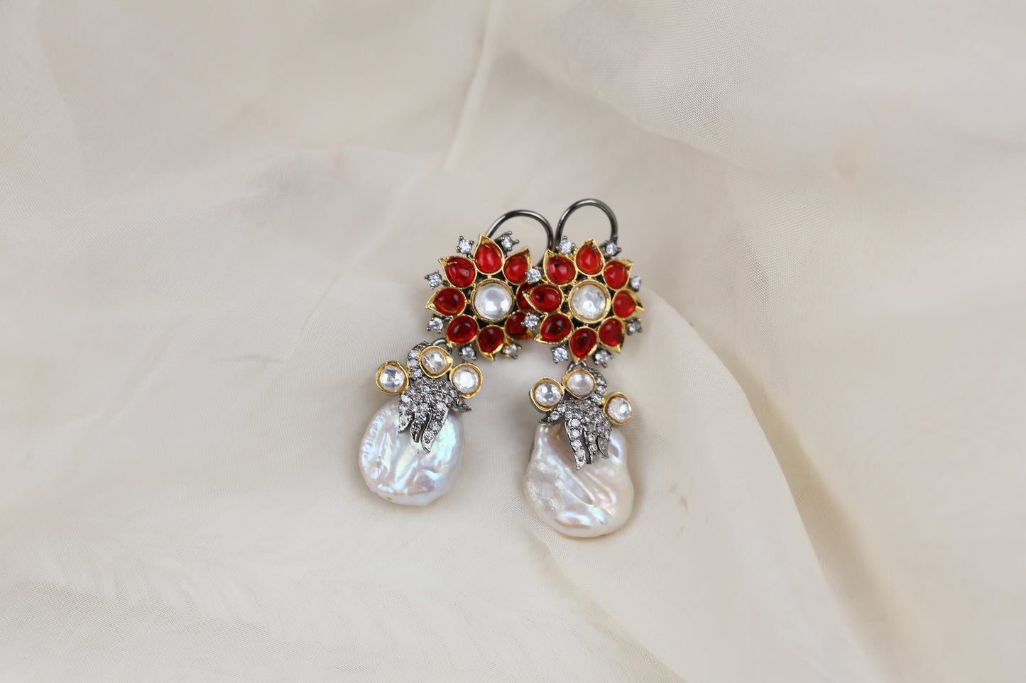 Tara Barouque Pearl Victorian Earrings (101-93)