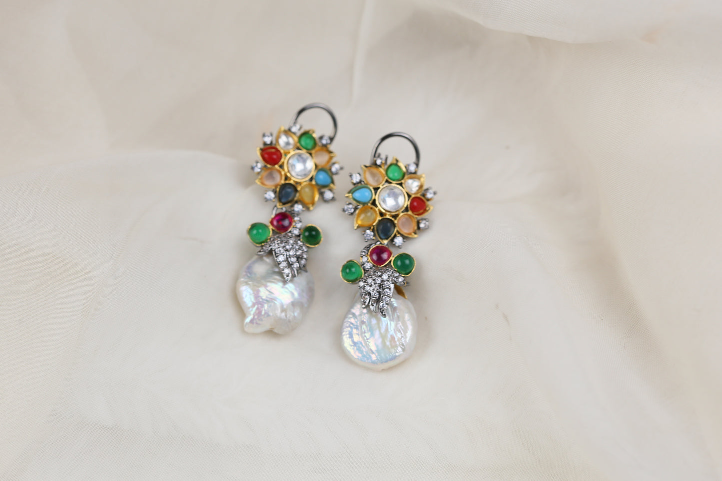 Tara Barouque Pearl Victorian Earrings (101-91)