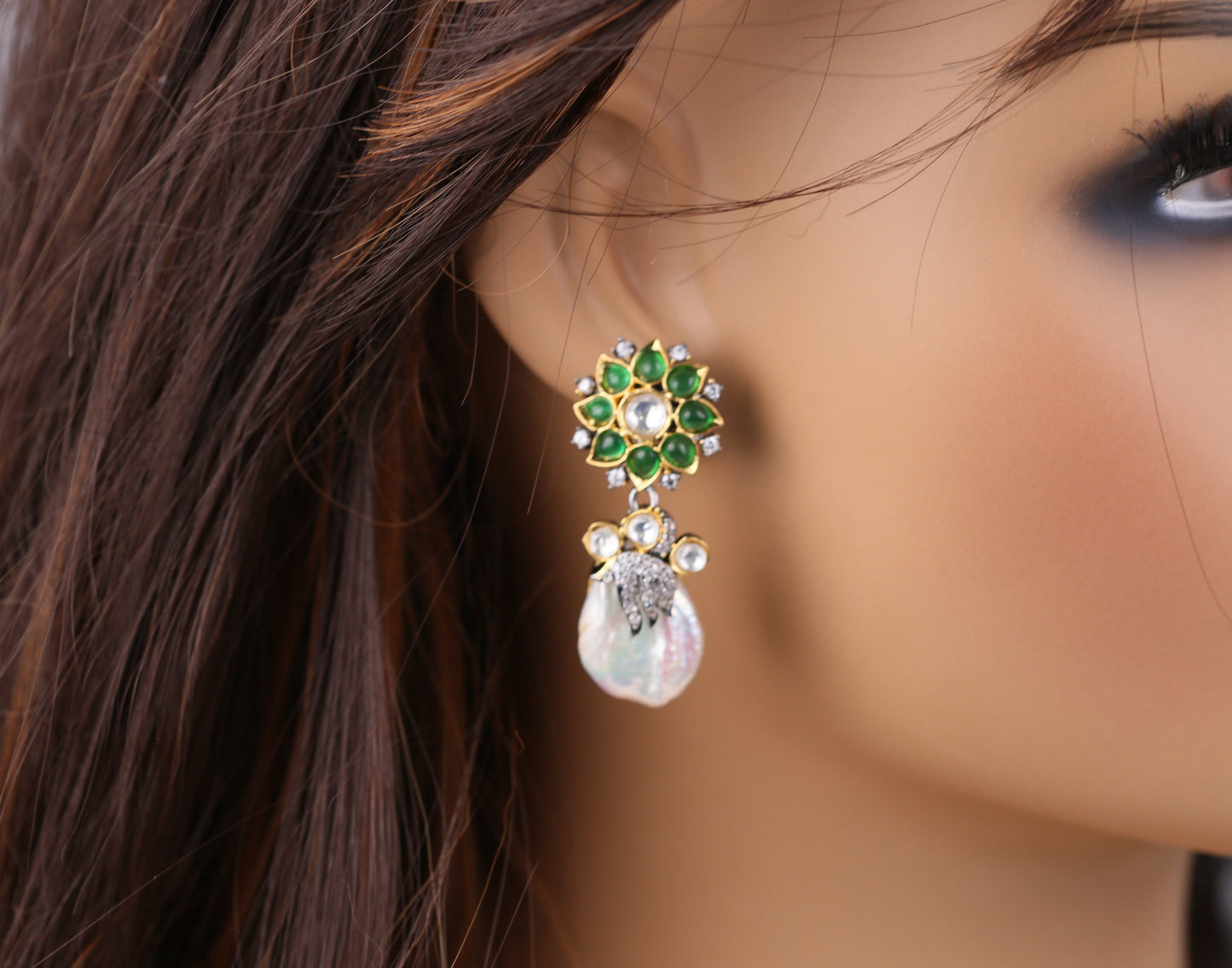 Tara Barouque Pearl Victorian Earrings (101-92)