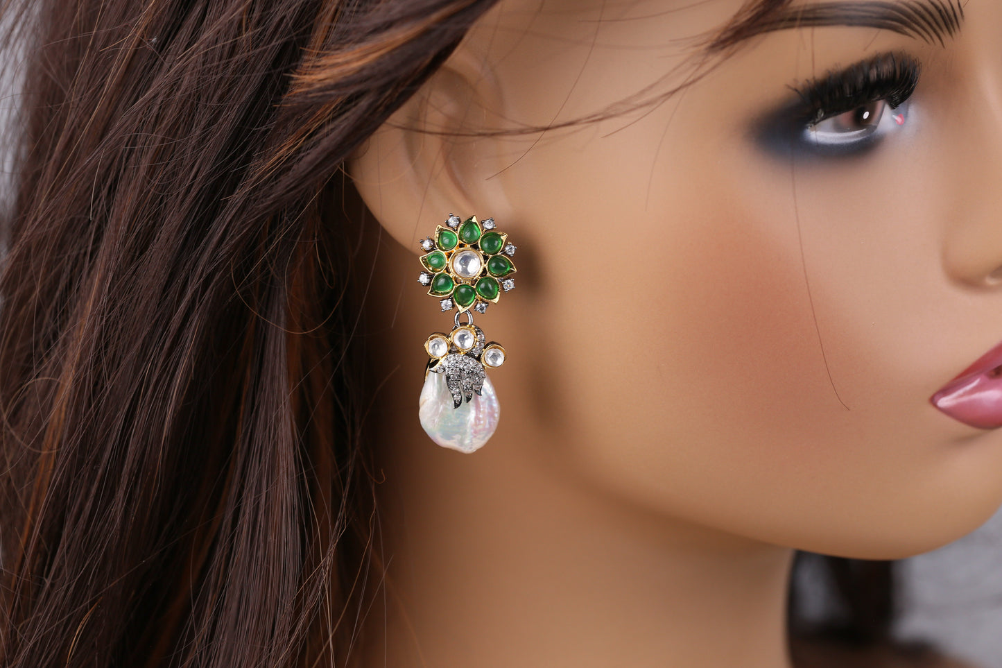 Tara Barouque Pearl Victorian Earrings (101-92)