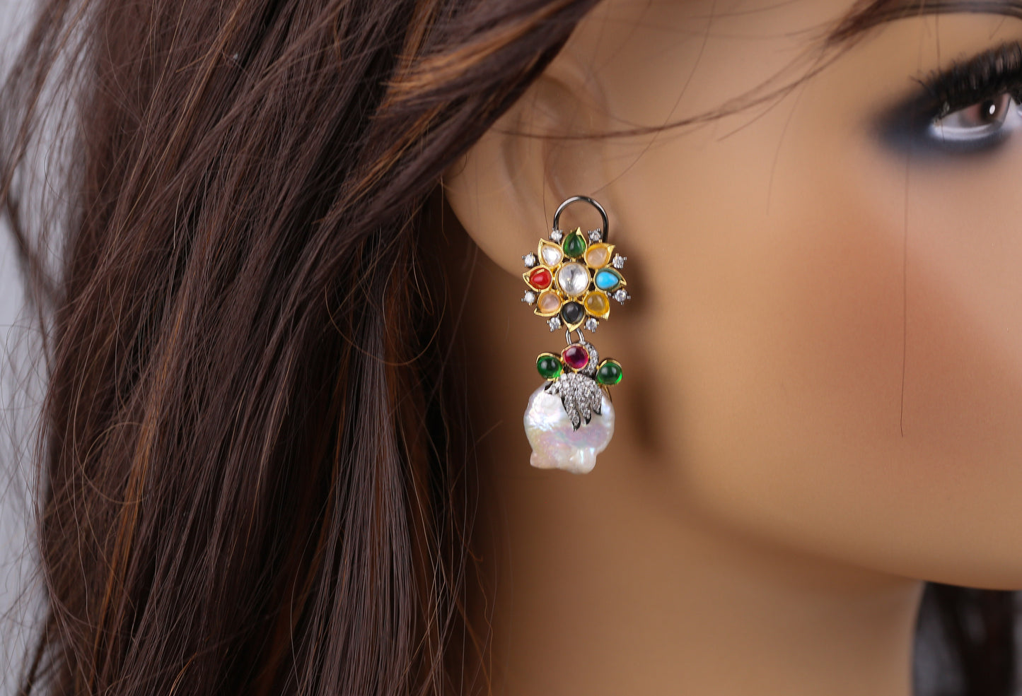 Tara Barouque Pearl Victorian Earrings (101-91)