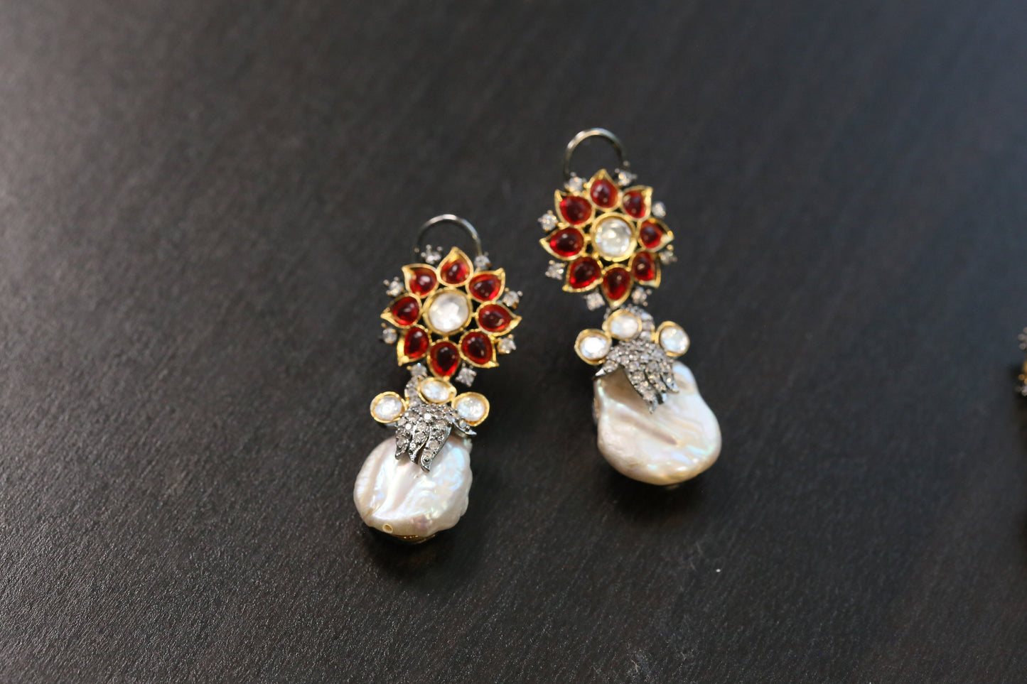 Tara Barouque Pearl Victorian Earrings (101-93)