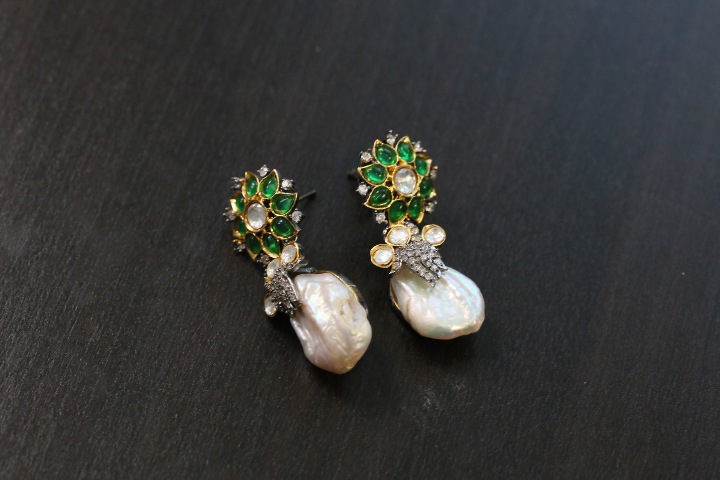 Tara Barouque Pearl Victorian Earrings (101-92)