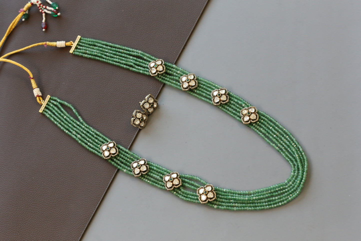 Aventurine Layered Moissanite Set - Style 2