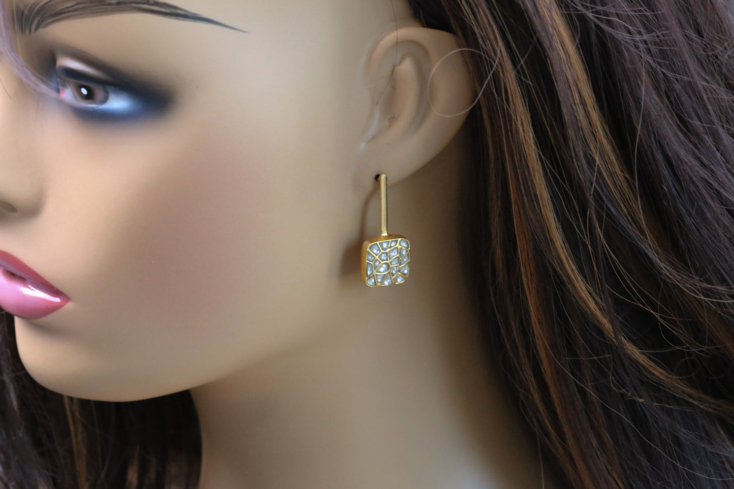 Abha Contemporary Jadau Kundan Earrings