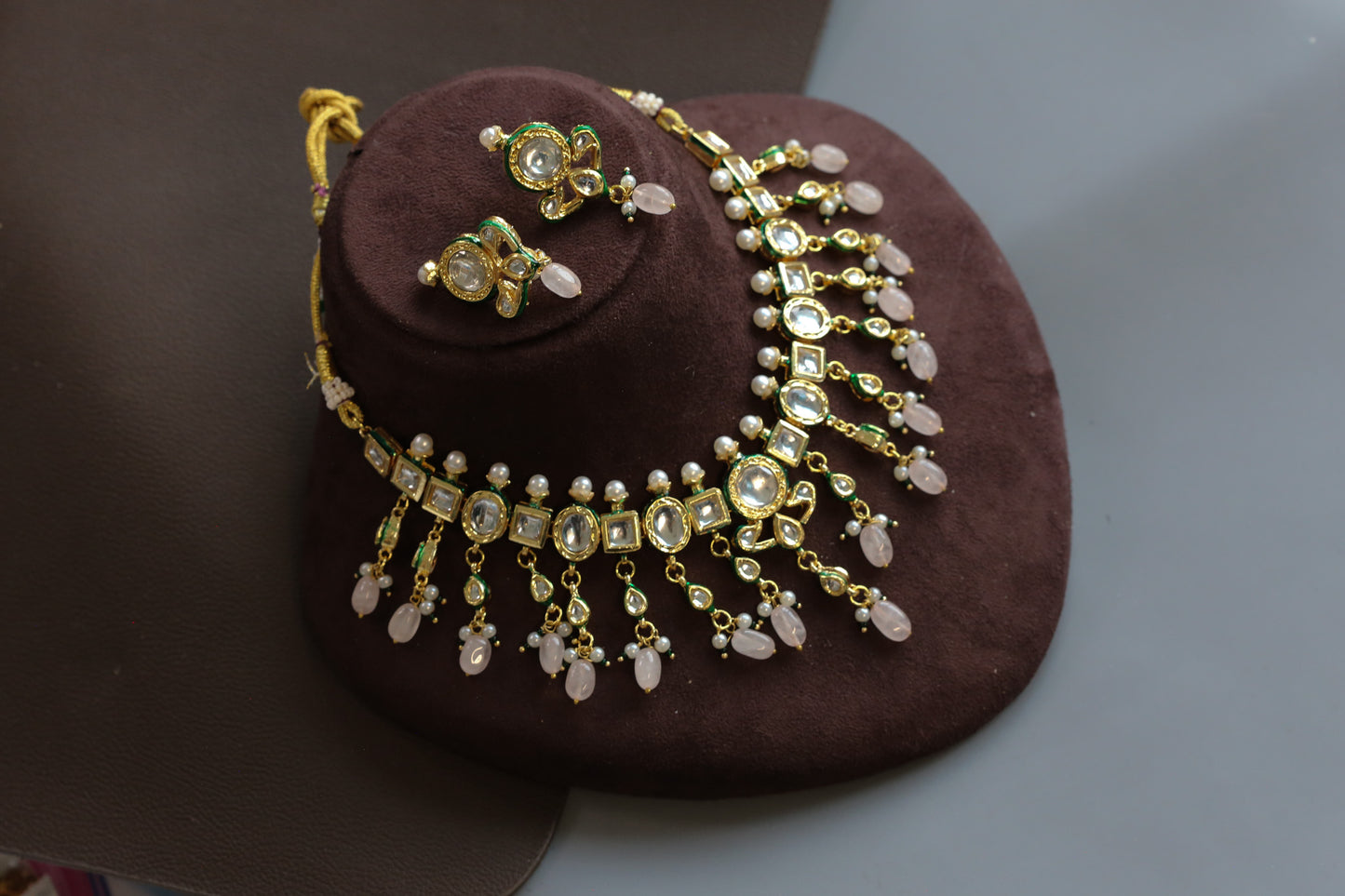 Meera Enamel Kundan Necklace Set