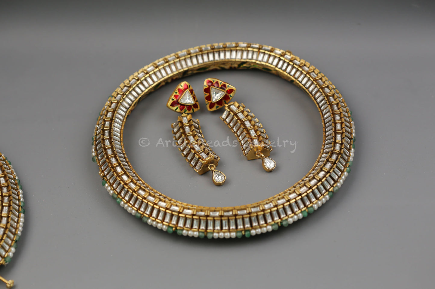 Jodha Jadau Kundan Hasli Set (102-54)