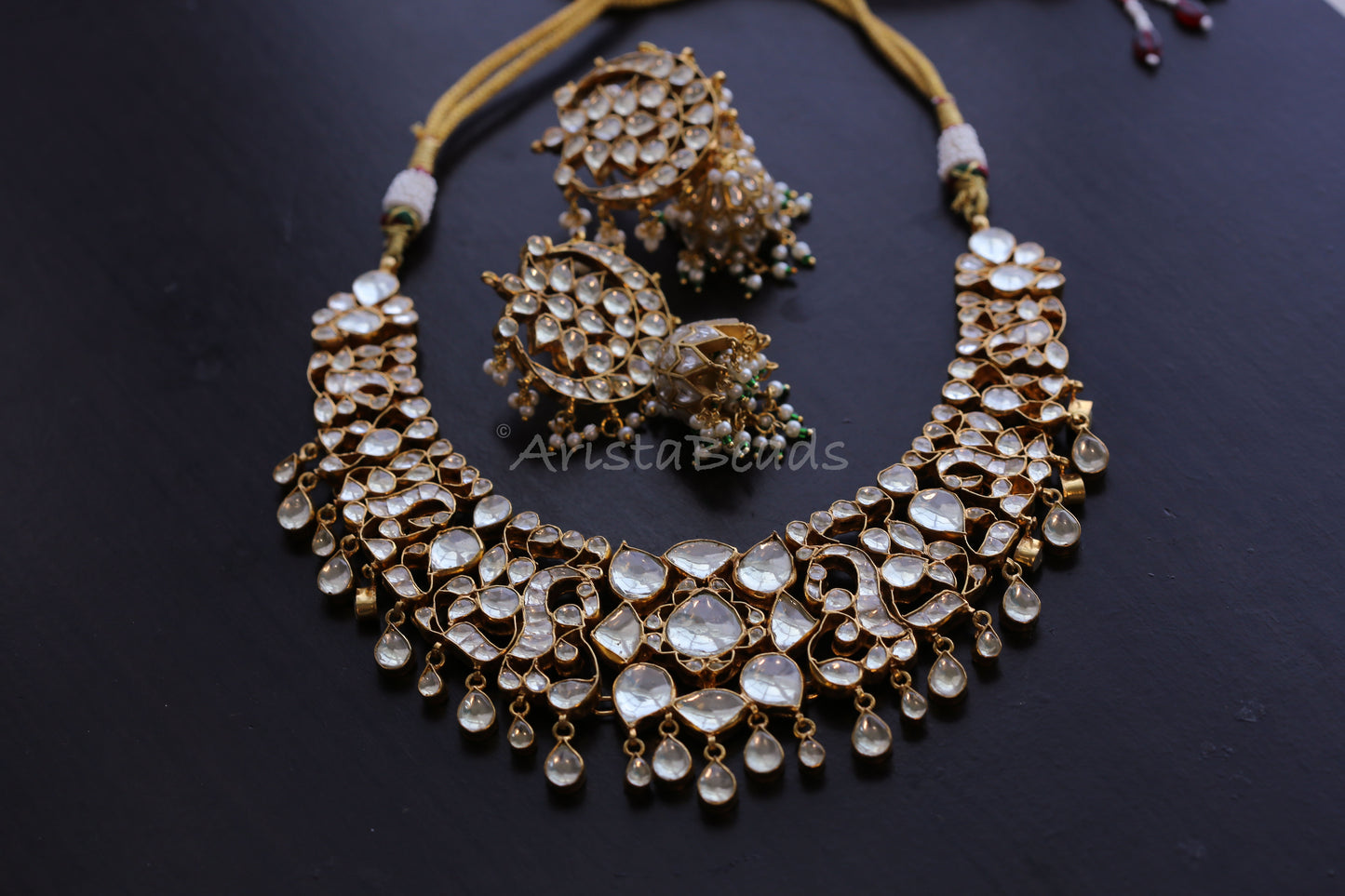 Navya Big Kundan Pachi Necklace Set (103-85)