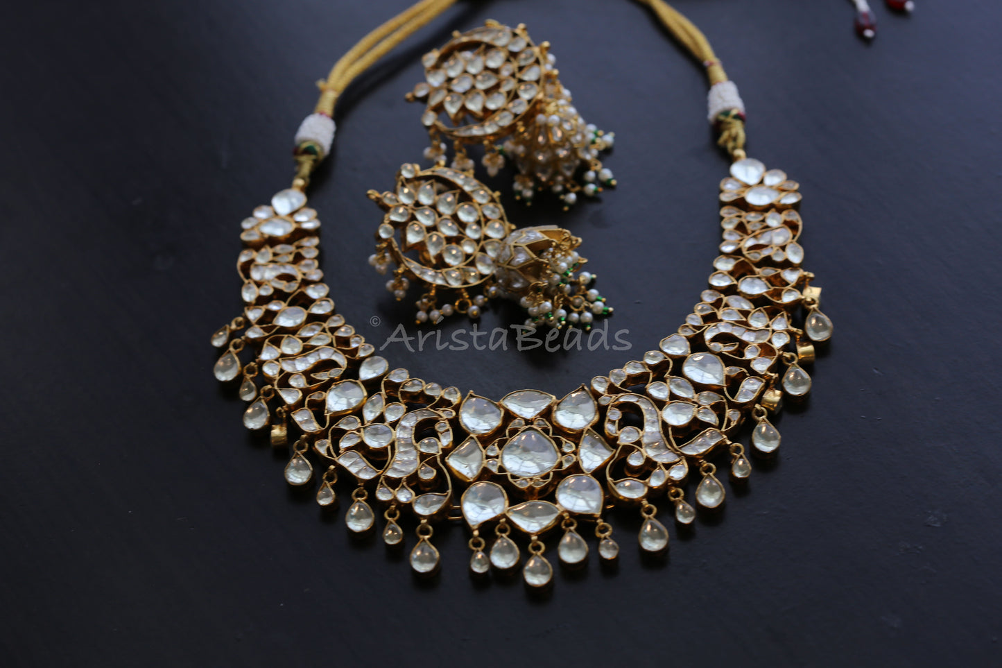 Navya Big Kundan Pachi Necklace Set (103-85)