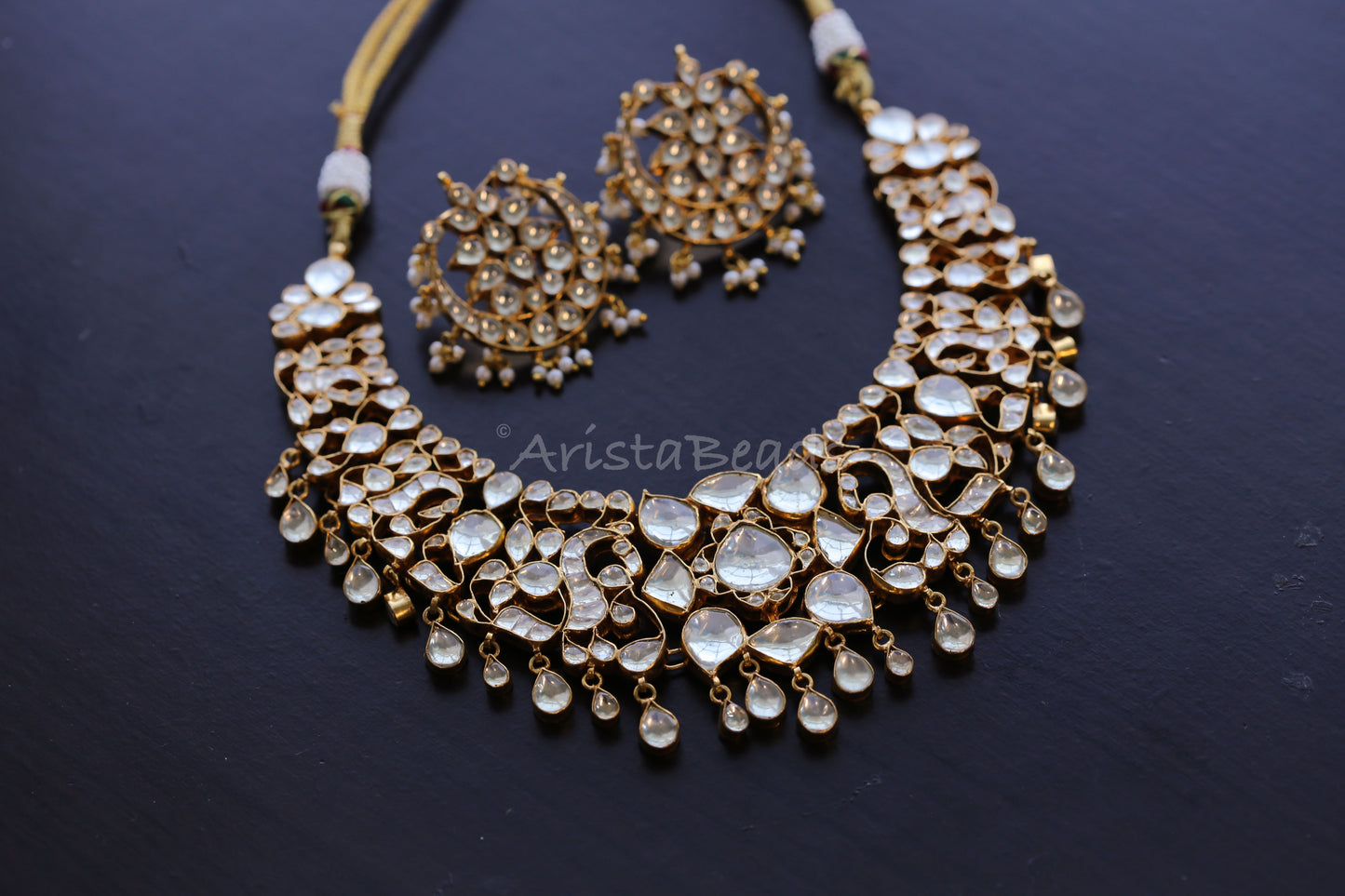 Navya Big Kundan Pachi Necklace Set (103-85)