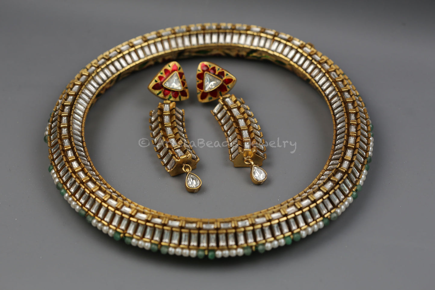 Jodha Jadau Kundan Hasli Set (102-54)