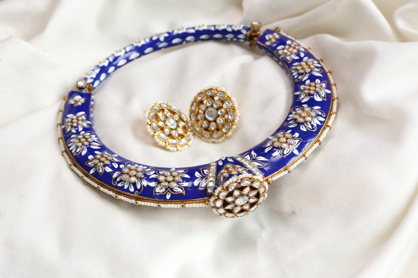 Reversible Meenakari Jadau Kundan Necklace Set