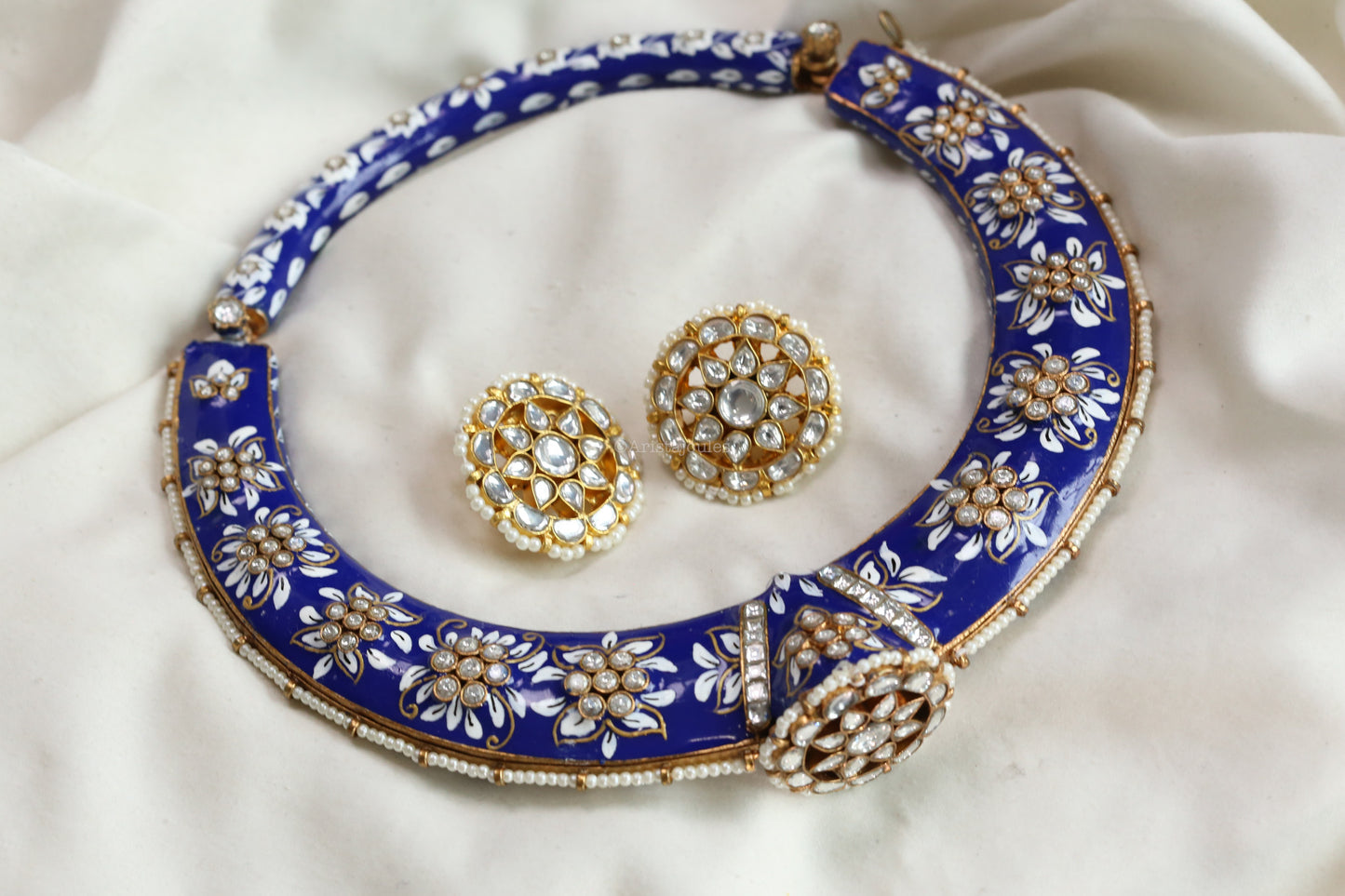 Reversible Meenakari Jadau Kundan Necklace Set