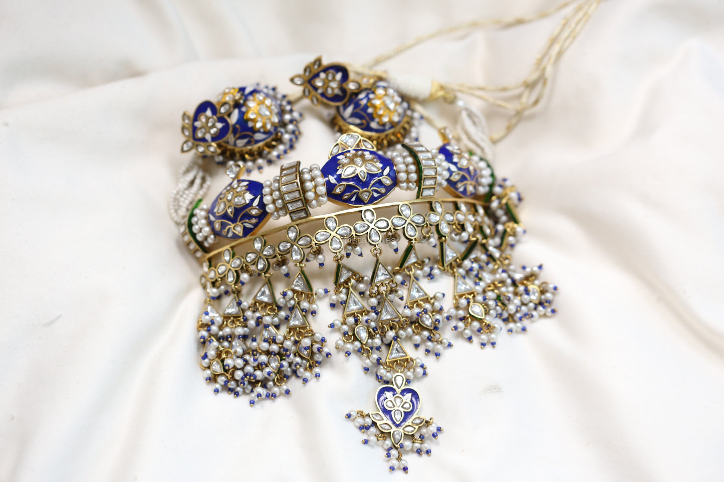 Ruhani Jadau Kundan Aad Necklace Set