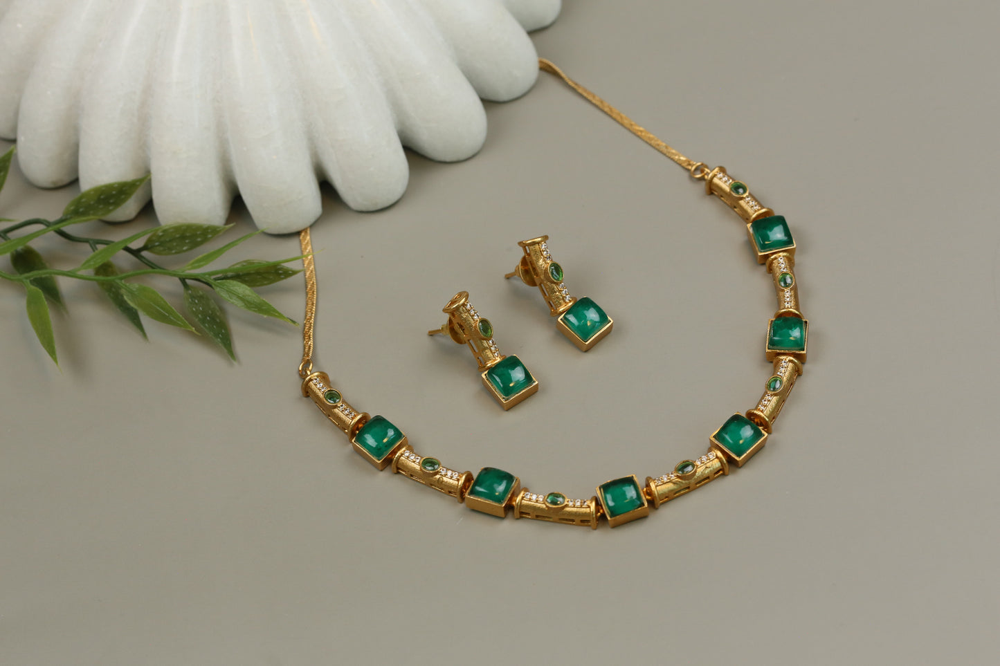 Dainty Pota Doublet Set - Green (104-29)