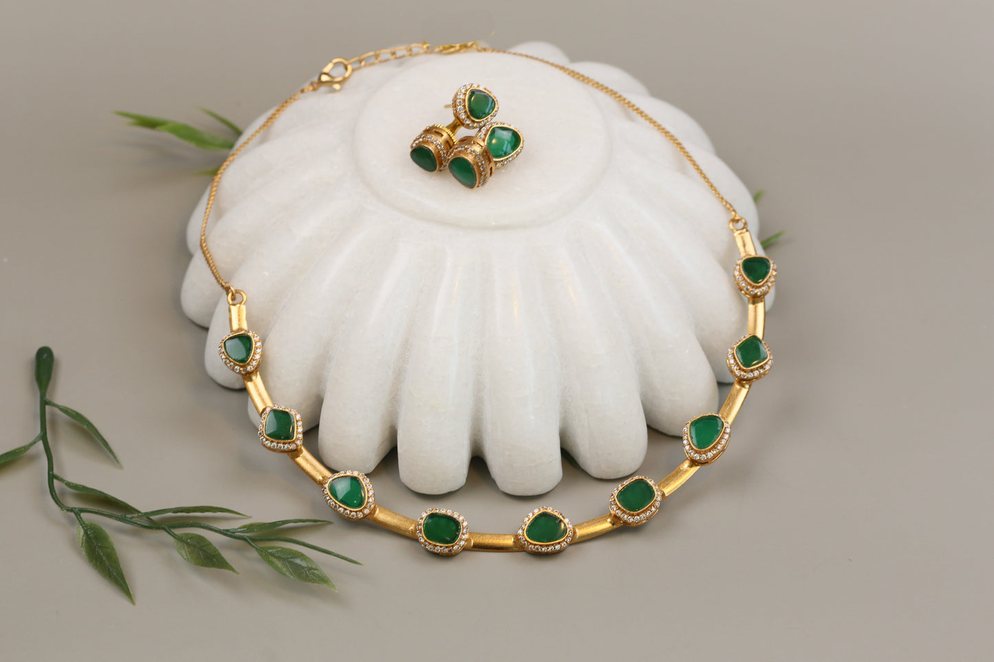Dainty Pota Polki Set (104-33) - Green