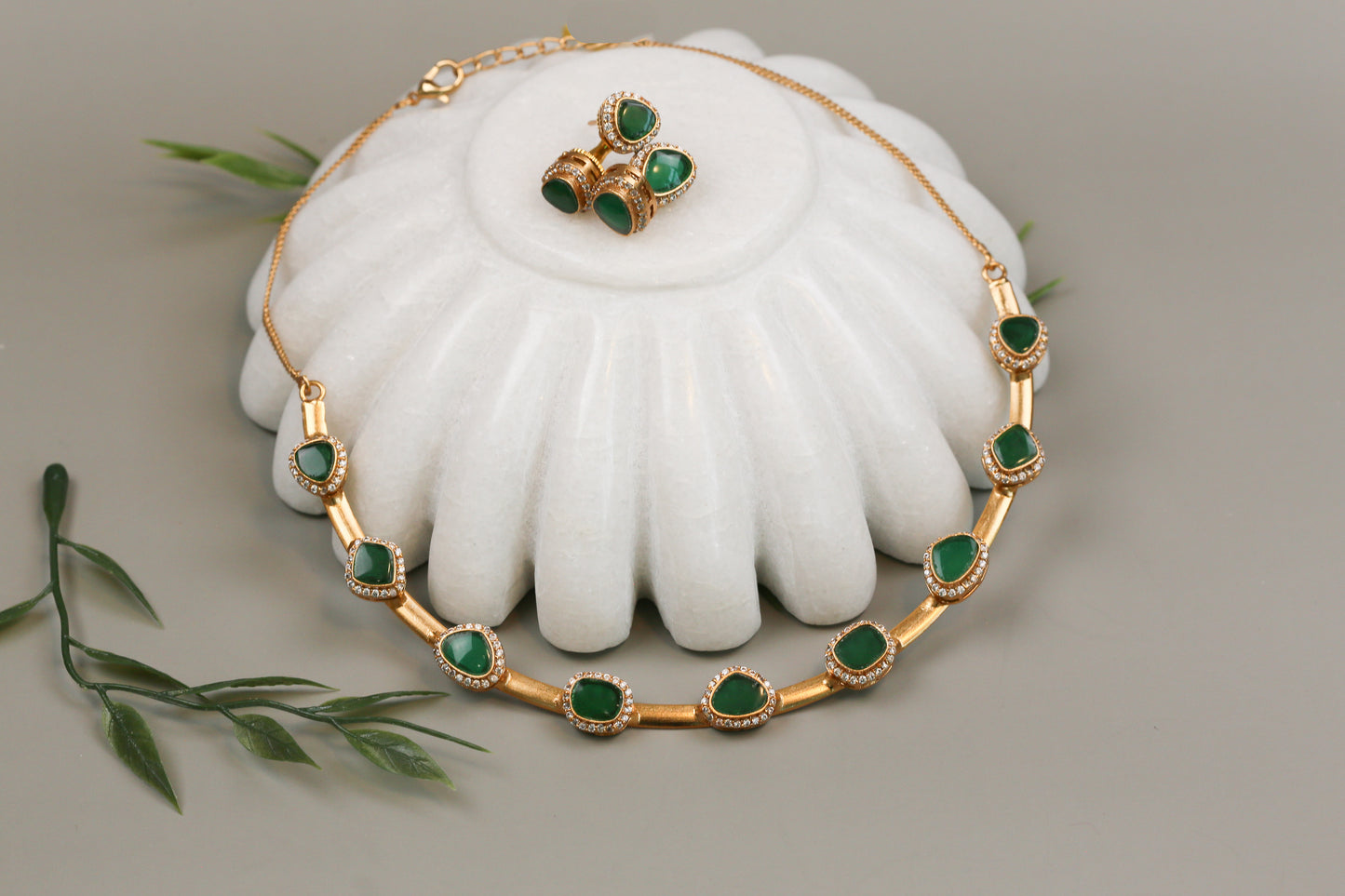 Dainty Pota Polki Set (104-33) - Green