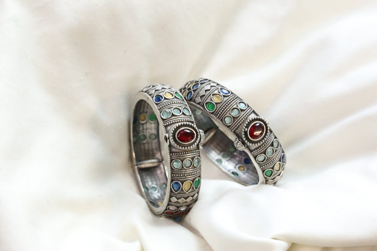 Mahi Silver Looka Alike Bangle  - Multi