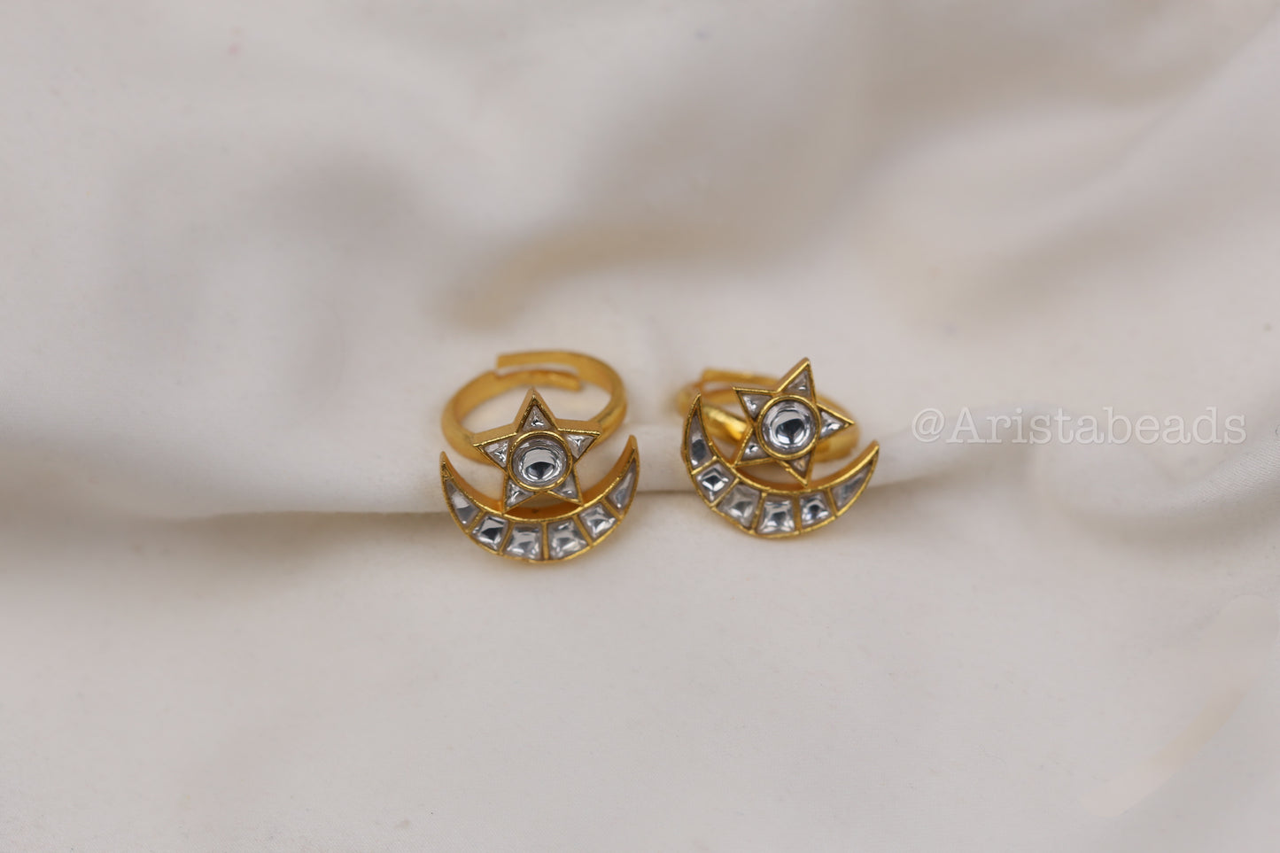 Kundan Chand Rings (Adjustable)
