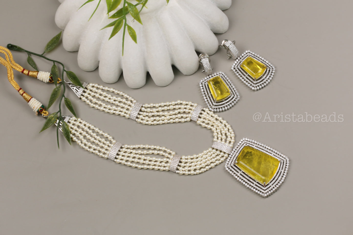 Rani Premium CZ & Doublet Set (104-39) - Yellow