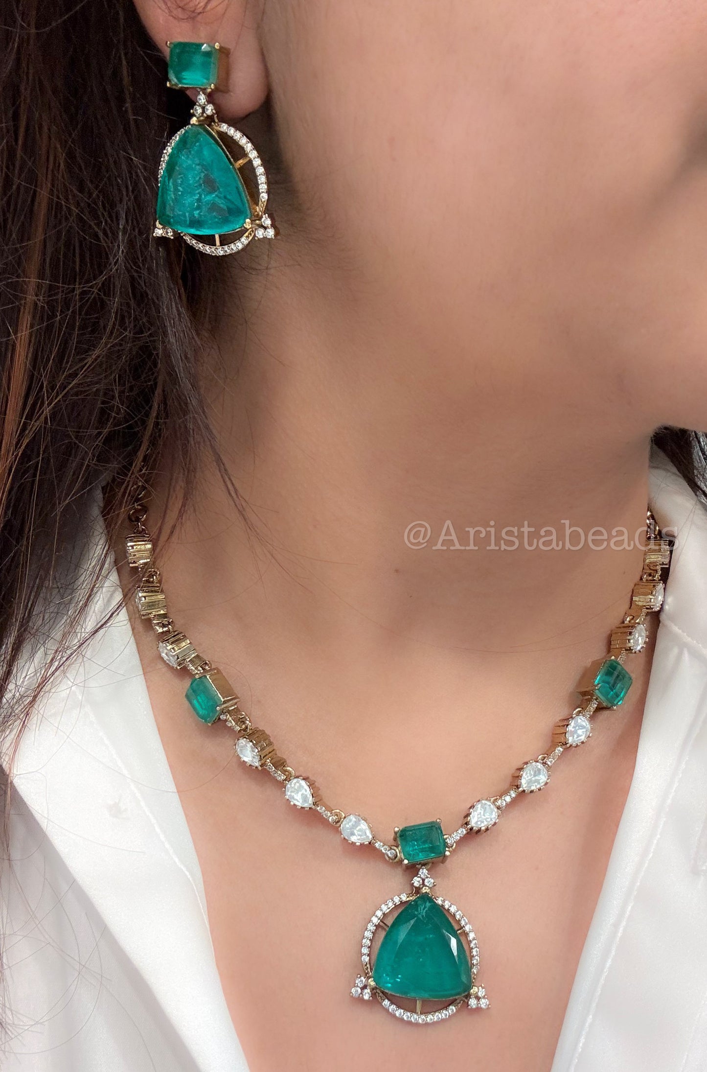 Ruchi Premium Green Doublet Set (104-46)