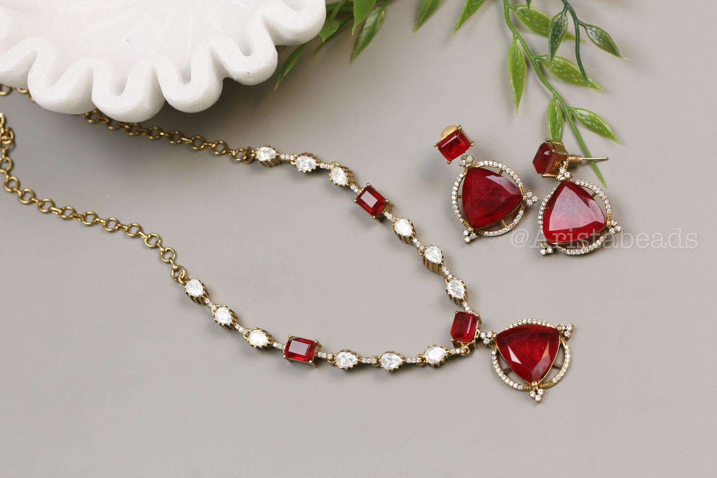 Ruchi Premium Red Doublet Set (104-43)