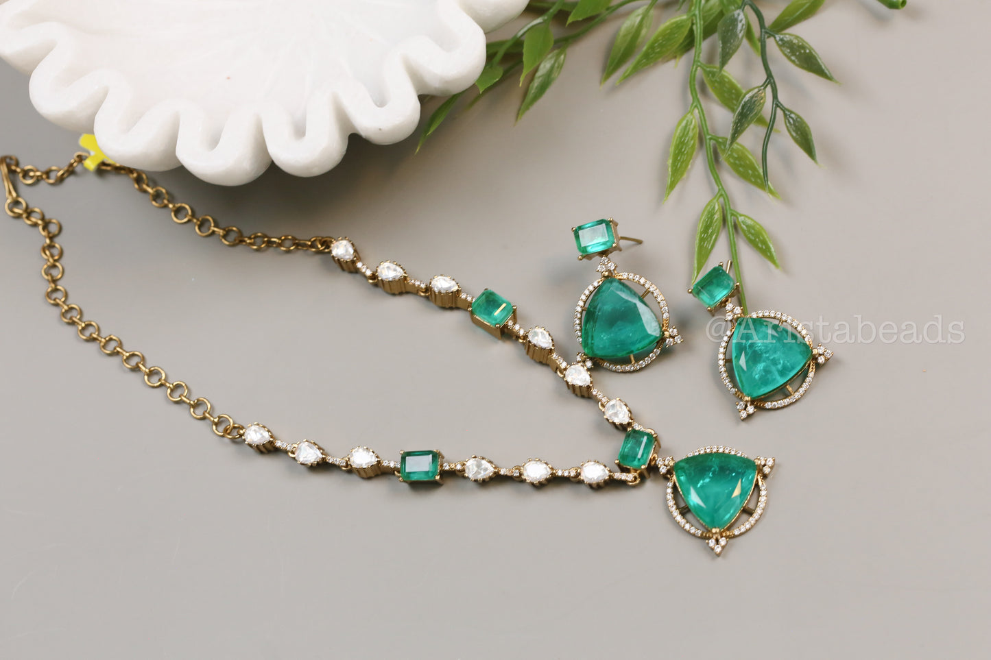 Ruchi Premium Green Doublet Set (104-46)