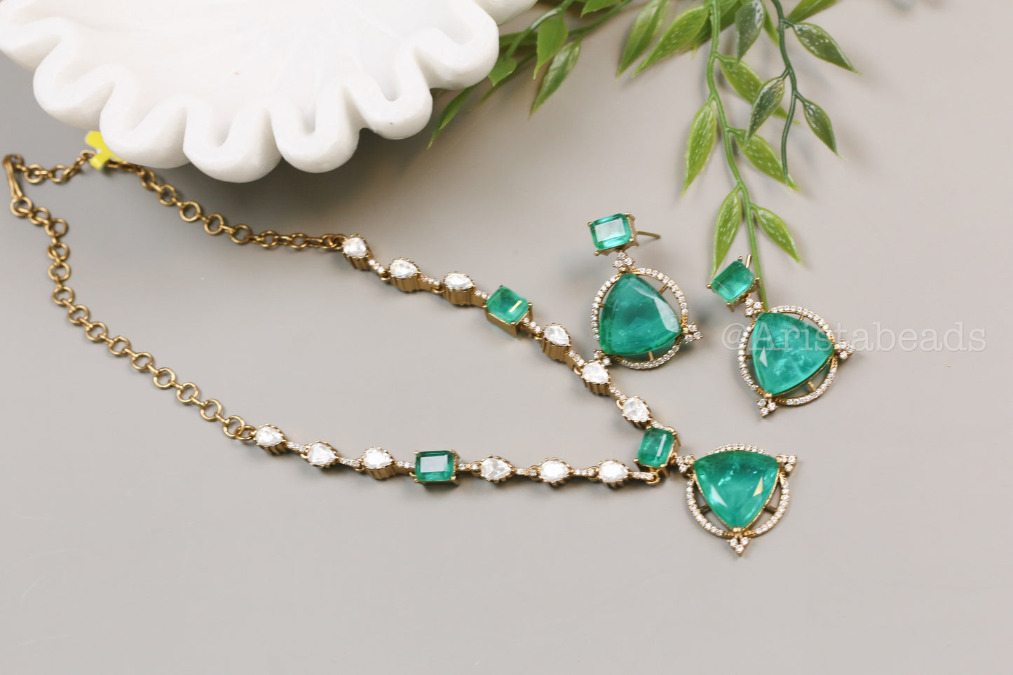 Ruchi Premium Green Doublet Set (104-46)