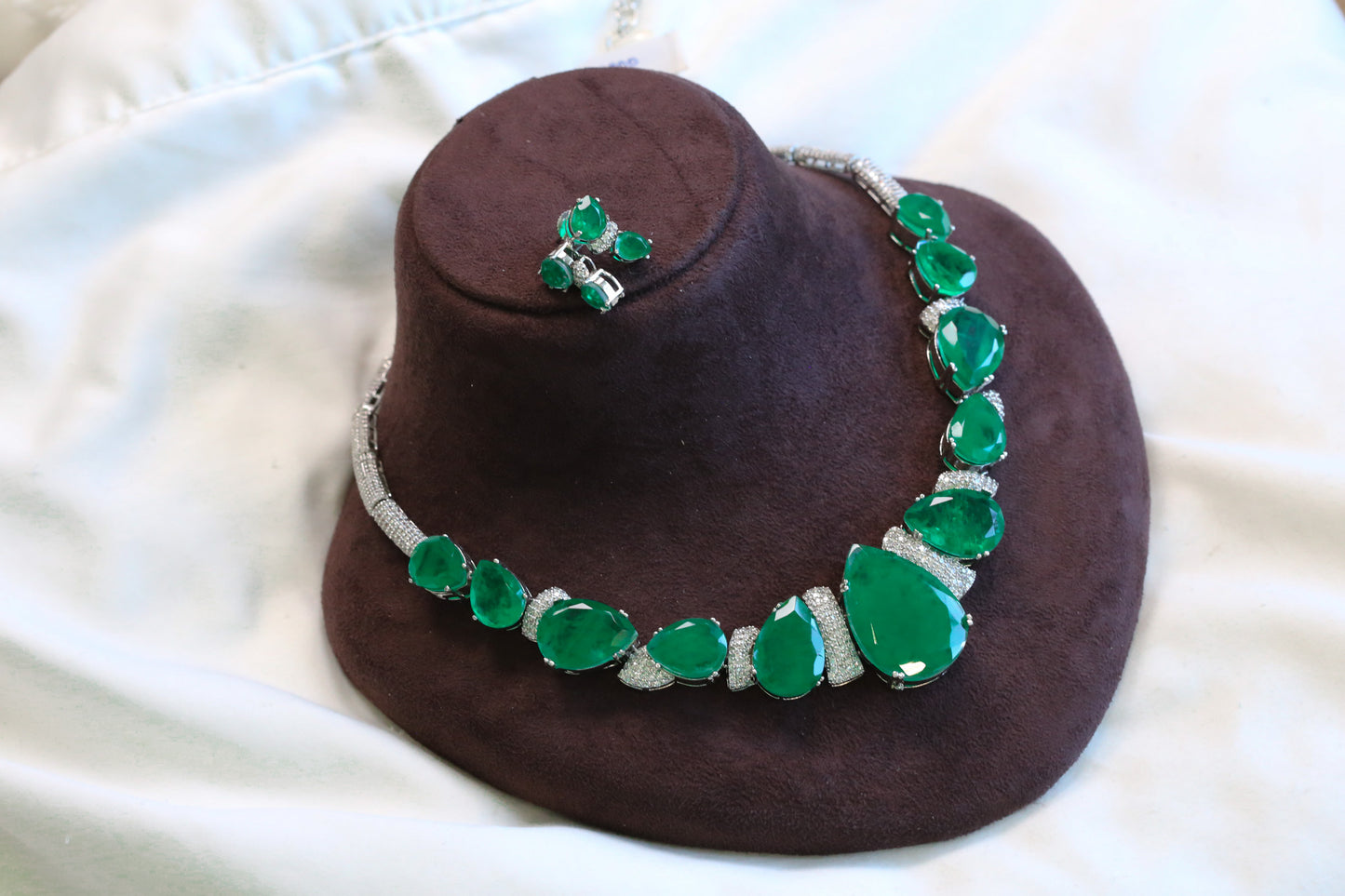 Premium CZ & Emerald Doublet Set