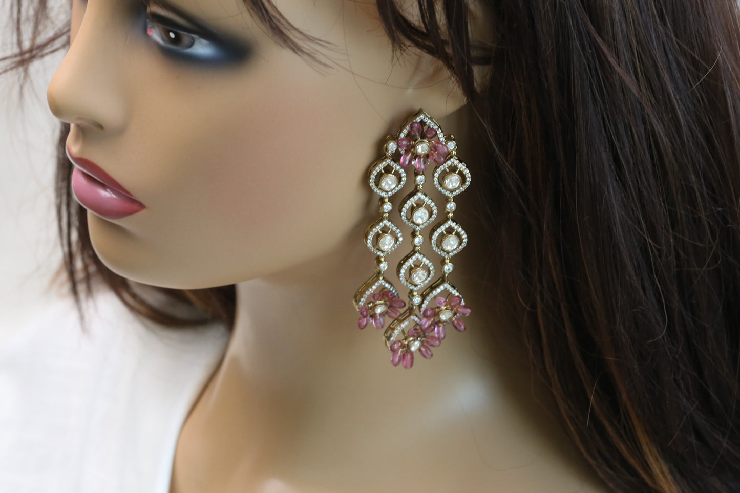 Pota Micro CZ & Real Moissanite Earrings