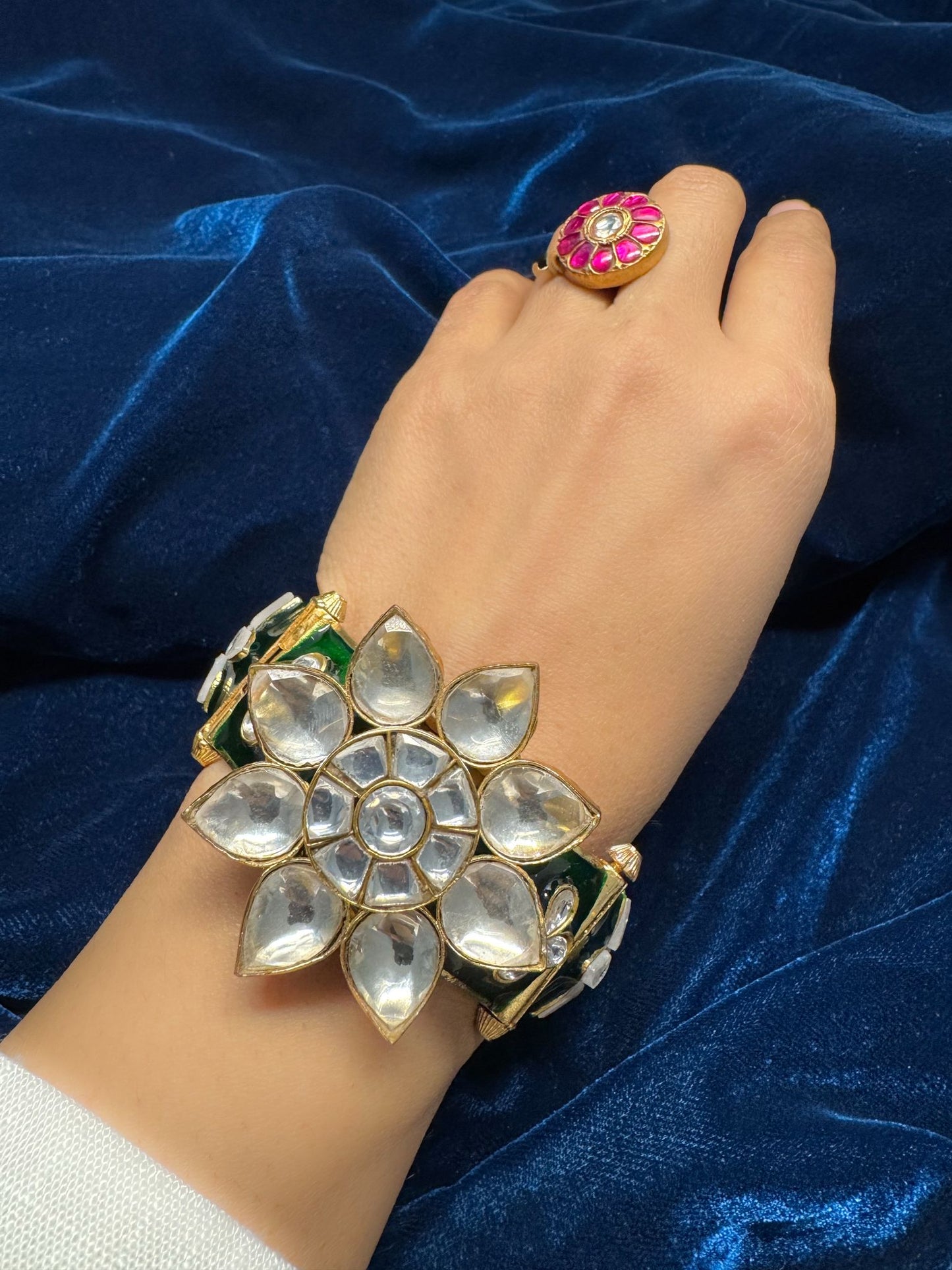 Handmade Meenakari Kundan Bangle (2.6 Openable)