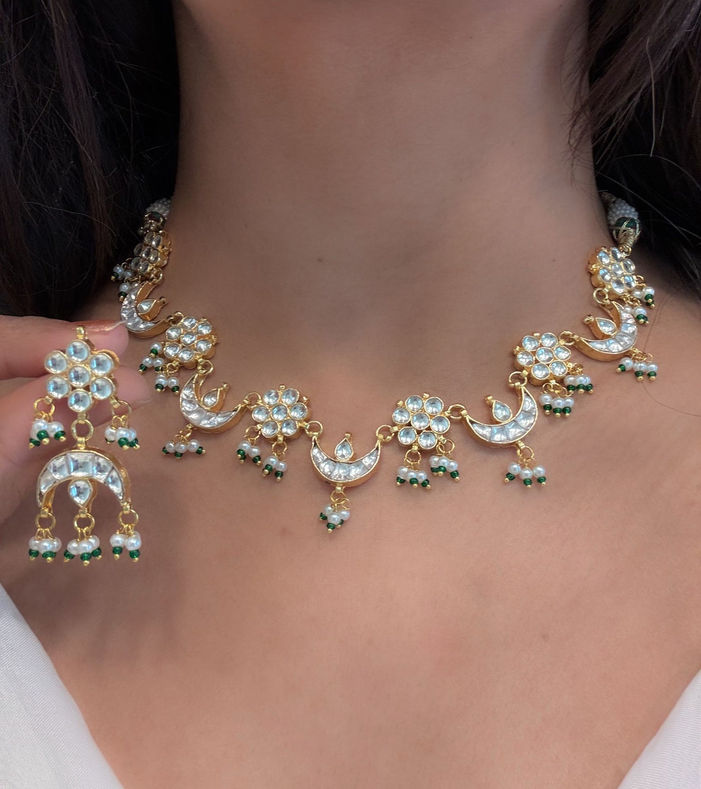 Chand Pachi Kundan Necklace Set