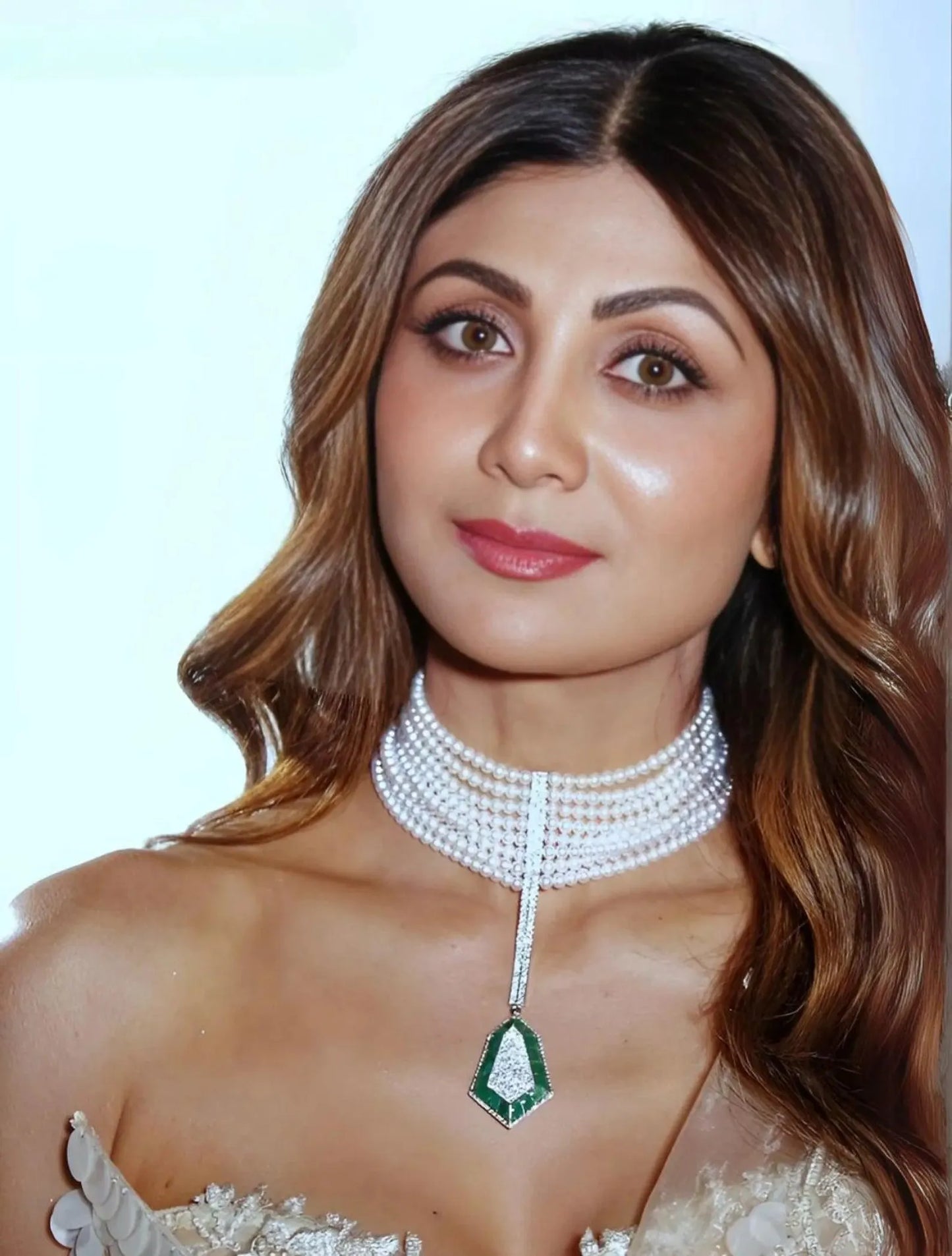 Shilpa Pearl Doublet Choker Set - Mint Green