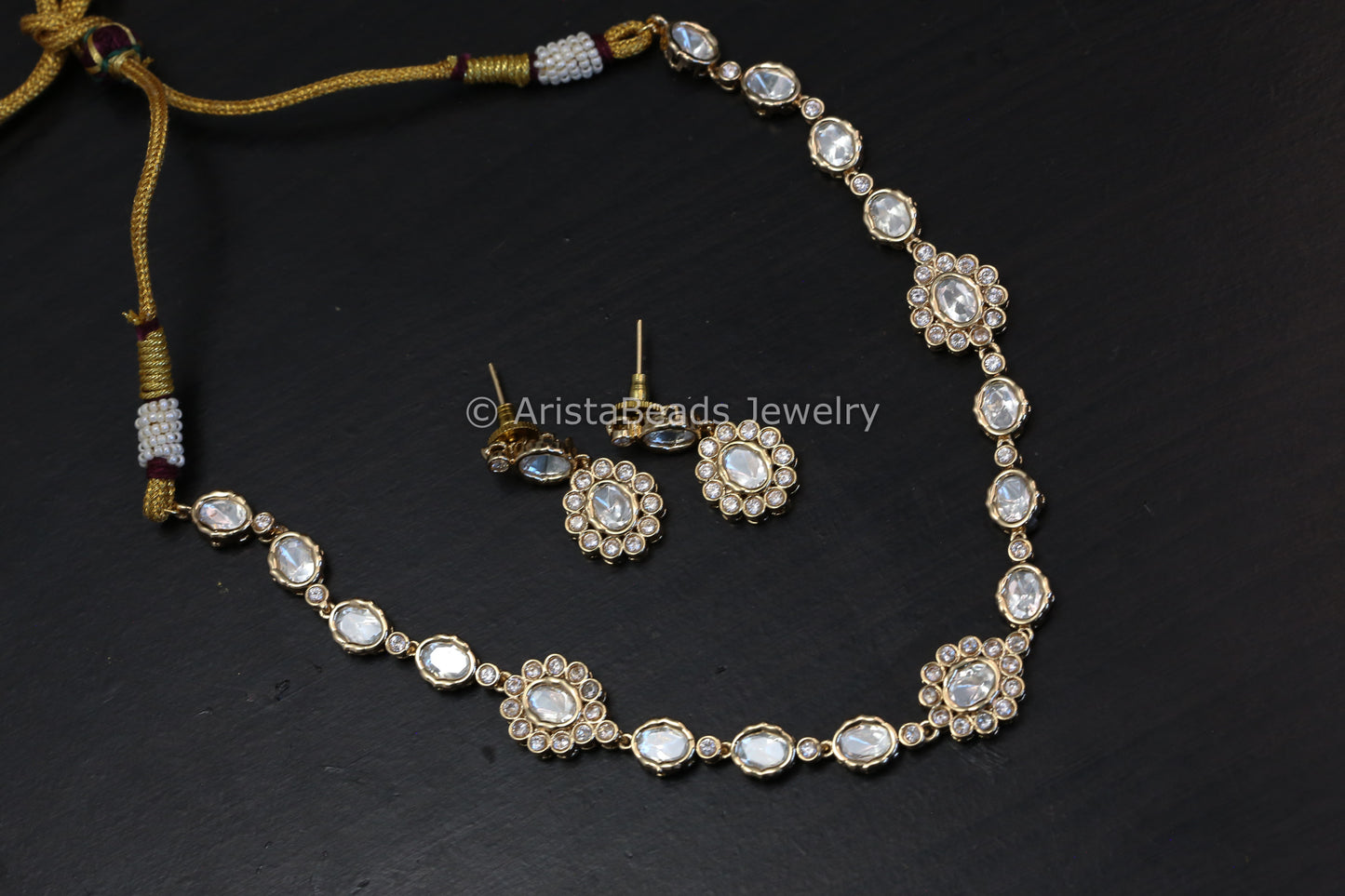 Dainty Clear Uncut Polki Set (102-33)