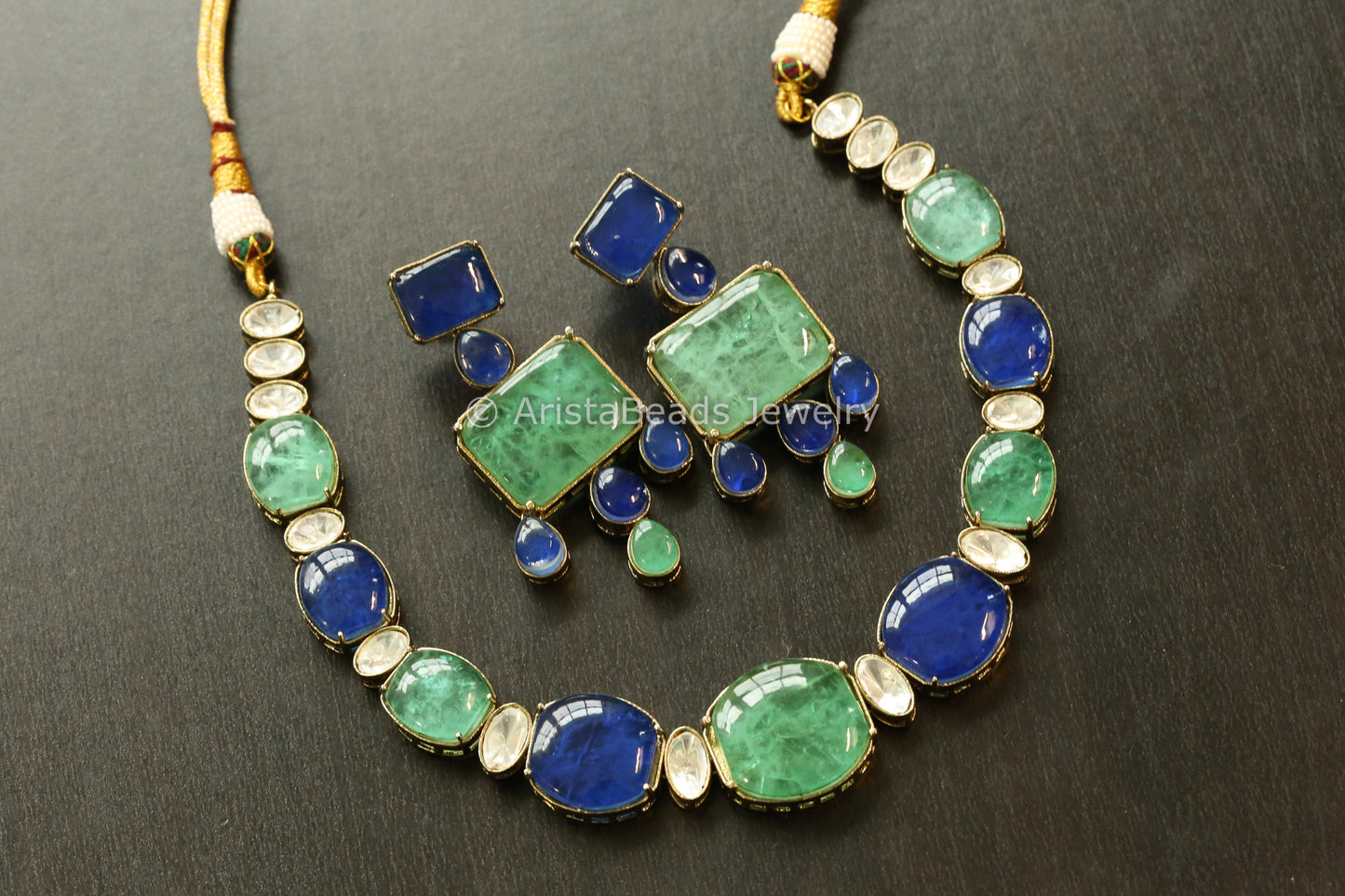Pota Doublet & Uncut Kundan Necklace Set (103-03)