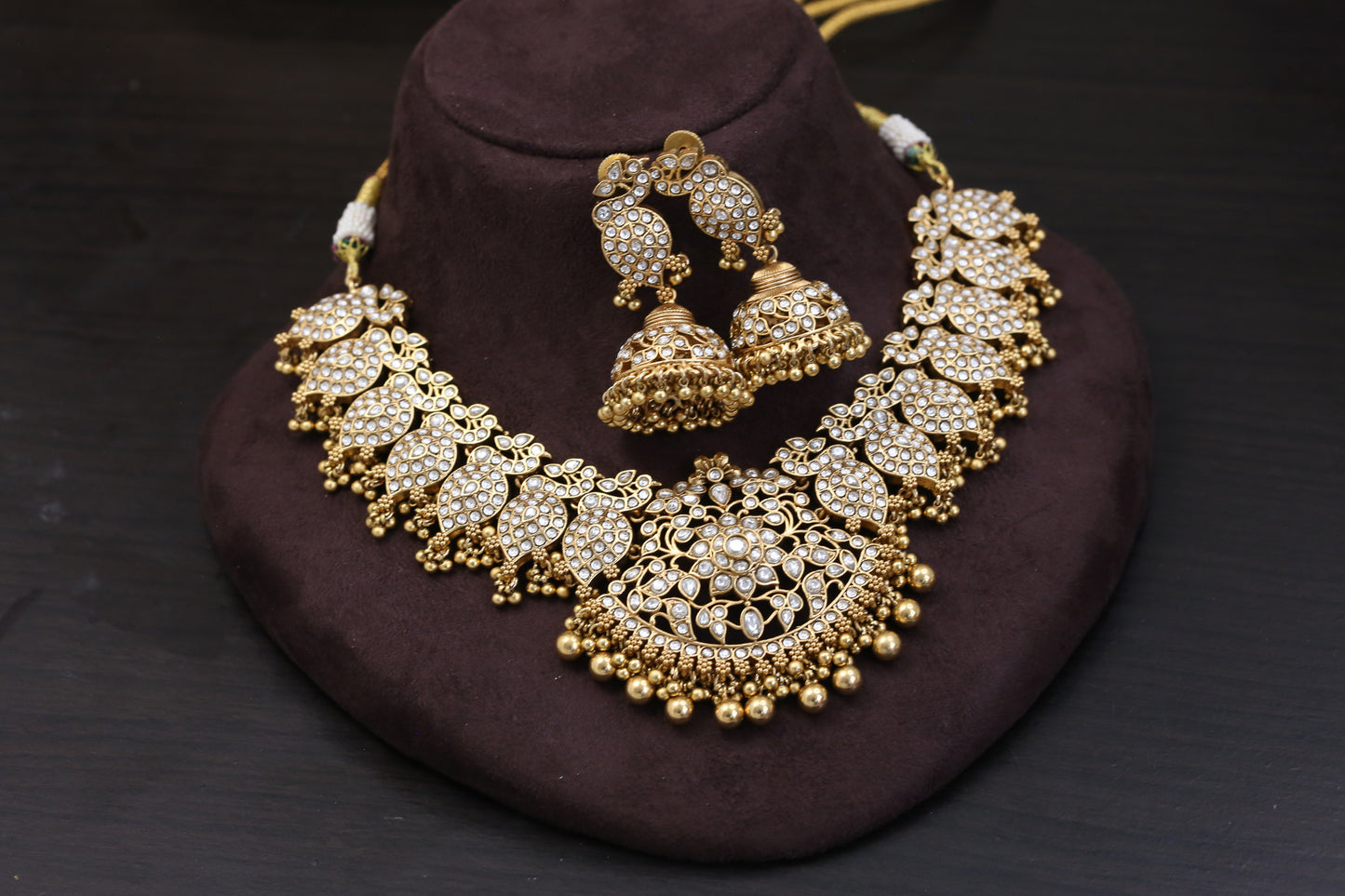 Foil Kundan Mango Haram Set (ABJ-N101-35)