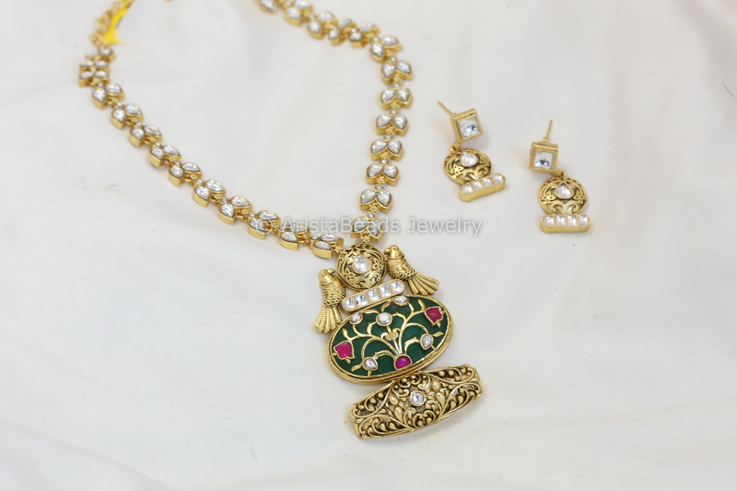 Next To Real Inlay & Polki Kundan Set (ABJ-N101-47)
