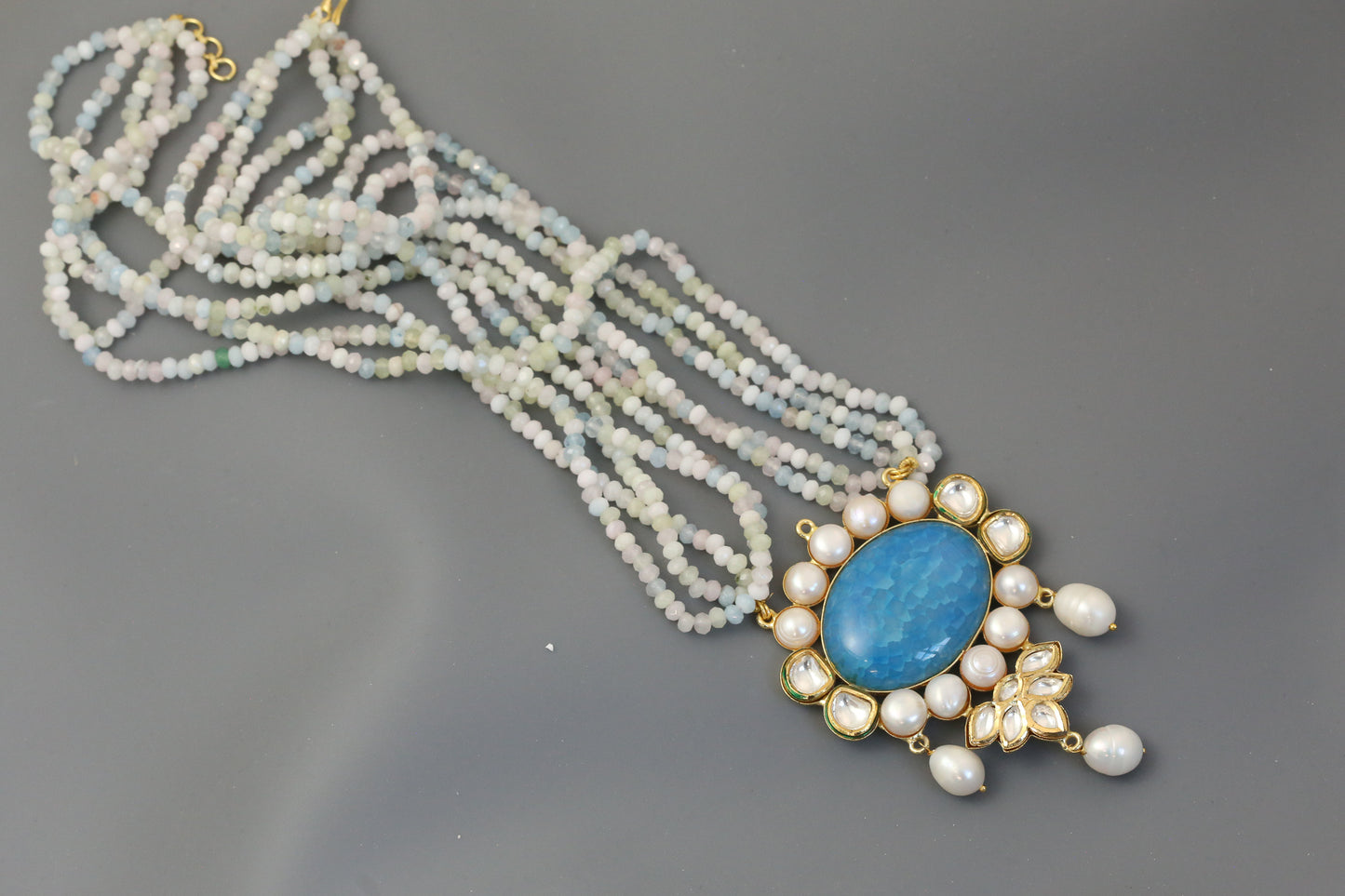 Fusion Kundan Baroque Pearls  Necklace(103-40)