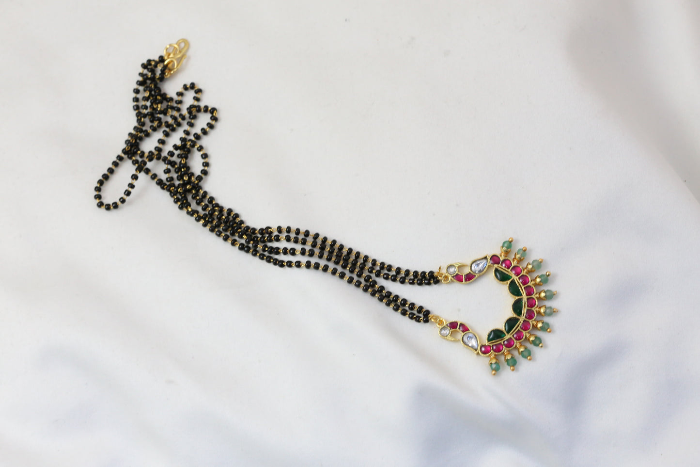 Jadau Black Bead Chain - Style 1
