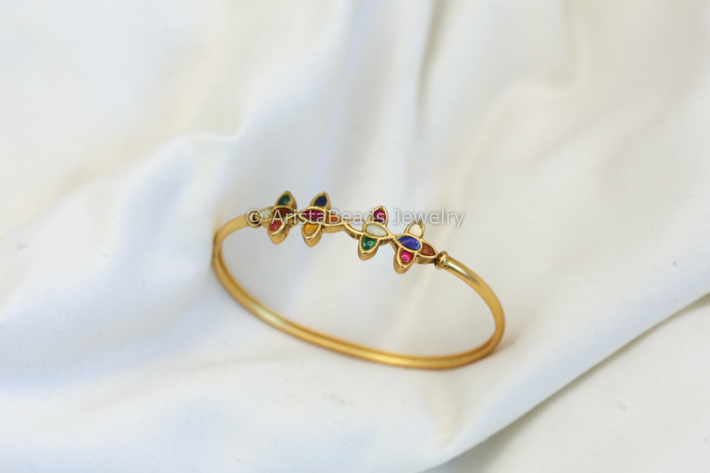 Jadau Bracelet (Openable) - Multicolor