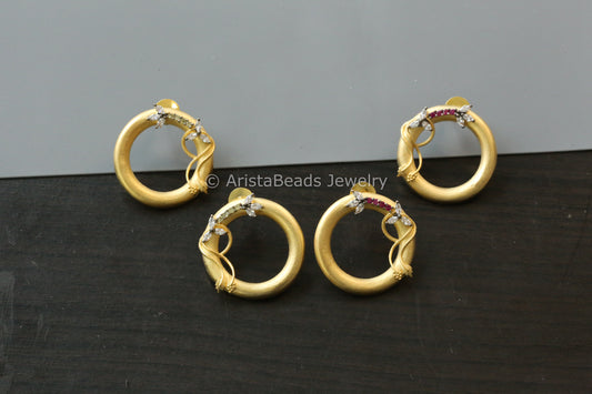 Matt Gold Bali Studs (Color Available)